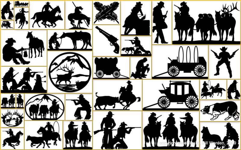 favorite collection of steel silhouette cowboy western lifestyle home decor