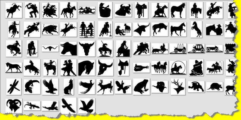 animal creature western wildlife southwest native american silhouette patterns