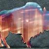 Bison Bull in Copper & Torch.