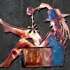 very popular steel silhouette.
Cowgirl in Tub.  Copper/Fire Finish.


